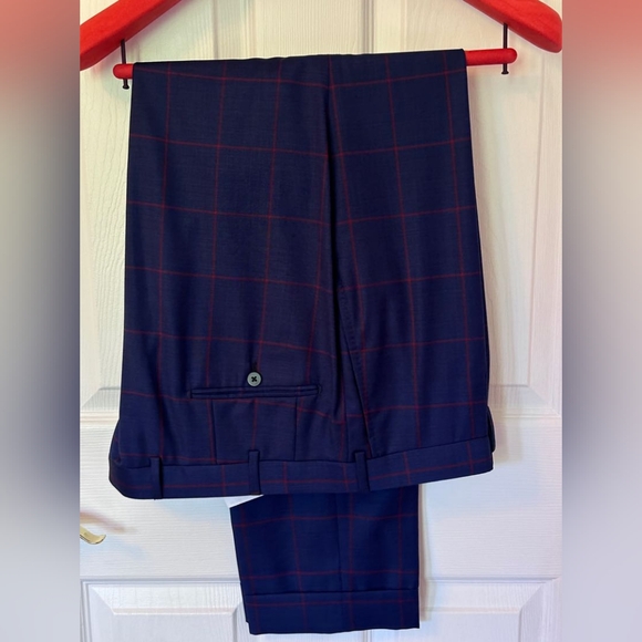 NWOT ISAIA 3-Piece Suit - Blue/Red - Picture 5 of 9